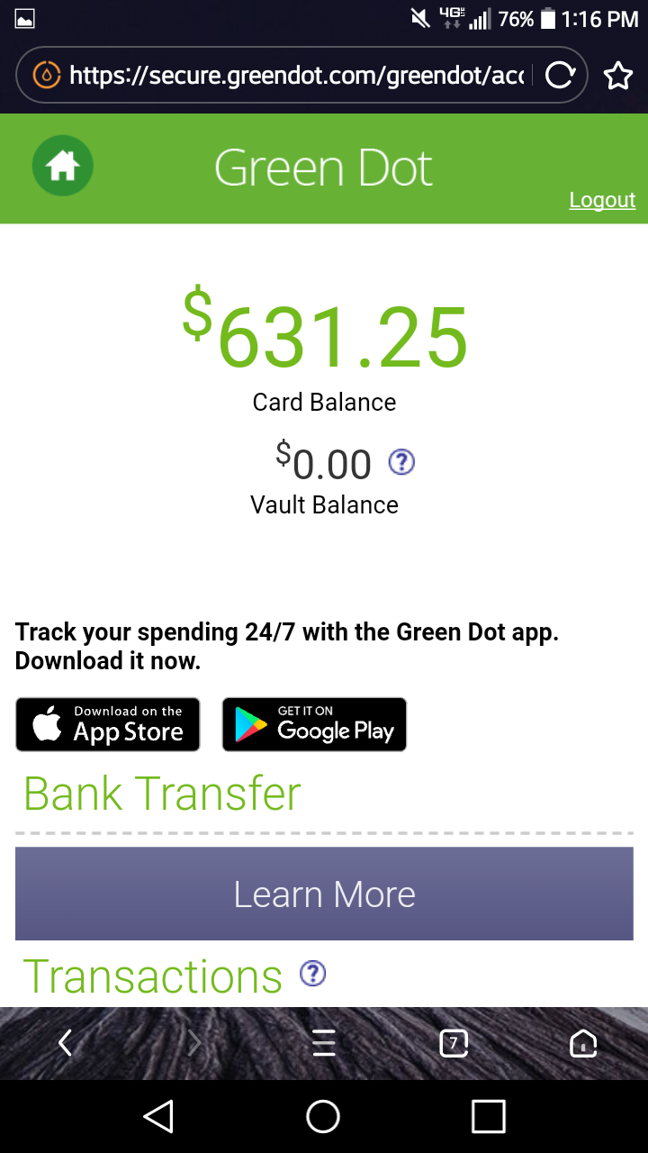Green Dot Card Number Invalid
